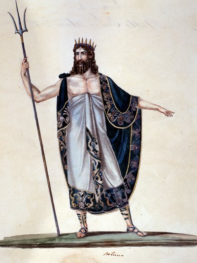 Neptun - akvarel od Unknown artist