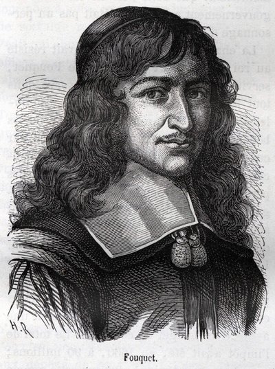 Nicolas Fouquet (1615 - 1680), francouzský státník. Rytina z “”L
