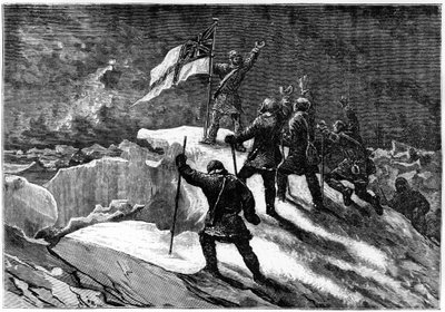 Severní pól: Britští přepravci na nejbližším místě k pólu - Nares Georges S., Un voyage à la mer polar, Paris: Hachette od Unknown artist