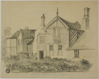 Severní pohled na Broom Hall, Sheffield od Unknown artist