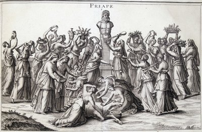 Nabídky učiněné ženami bohu Priape (Priapos), asijskému bohu feconditu, který přišel do Řecka. Místo uctívání Lampsaque. od Unknown artist