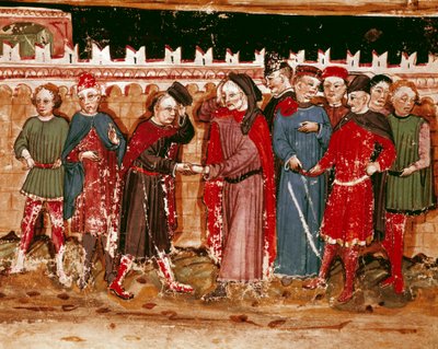 Úředníci Miniaturní gabelle z rukopisu (paní H V-5) „Codex de Privileges““ od Unknown artist