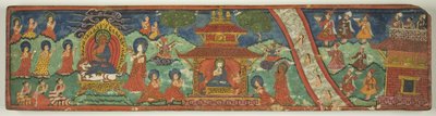 Jeden z páru magických amuletů (Dharani) Obálky rukopisů od Unknown artist