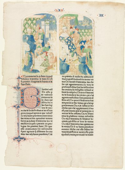 Úvodní strana knihy IX Listin a memoárů Valeria Maxima od Unknown artist
