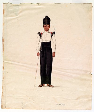 Spořádaný chlapec, armáda Madras od Unknown artist
