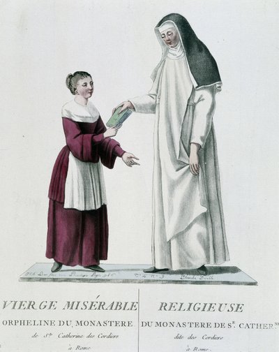 Sirotek a nábožensky ubohá panna z kláštera sv. Kateřiny des Cordiers v Římě od Unknown artist