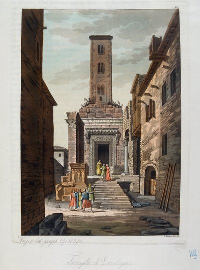 Osmanská říše: Aesculapiův chrám - v ""Starověkém a moderním kostýmu"" od Julese Ferraria, ed Milan od Unknown artist