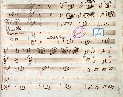 Stránka partitury Extinguish I would like air v opeře Griselda od Antonia Vivaldiho od Unknown artist