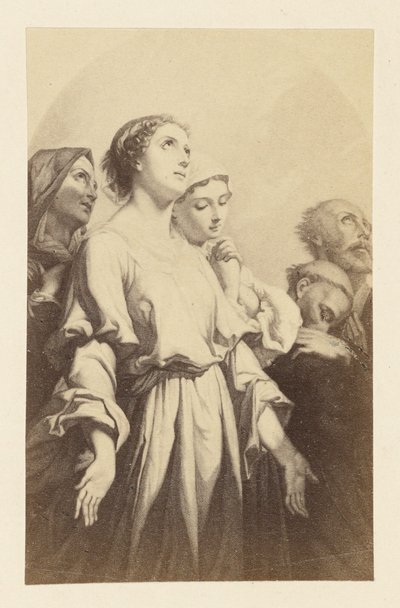 [Obraz ženy s dlaněmi obrácenými vzhůru] od Unknown artist