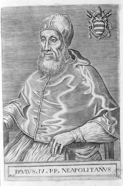 Pavel IV. (1476 - 1559). od Unknown artist