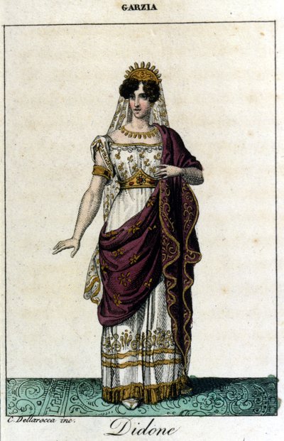 Pauline Viardot - Garcìa (1821-1910), francouzská zpěvačka v roli Didon. Opera „“ Abandoned Dido ““ od Saveria Mercadante od Unknown artist