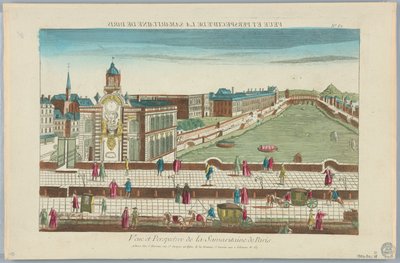 Peep-show, Pohled a perspektiva pařížského Samaritaine, č. 62 od Unknown artist
