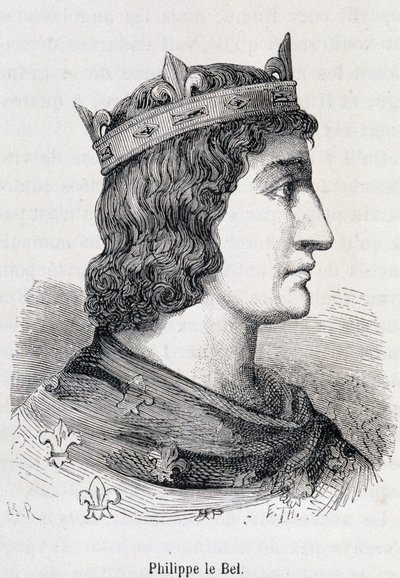 Philippe IV le Bel (1268 - 1314) - v “” Histoire de France populaire”” od Henriho Martina, Jouvet, Paříž, T.1 od Unknown artist