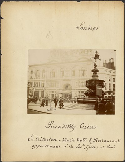 [Piccadilly Circus a divadlo Criterion] od Unknown artist