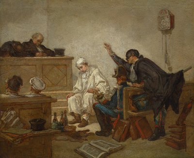 Pierrot u trestního soudu od Unknown artist