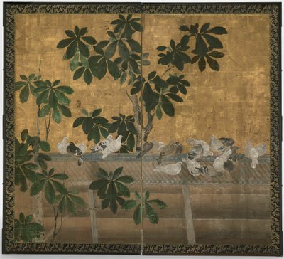 Holubi a rododendrony od Unknown artist