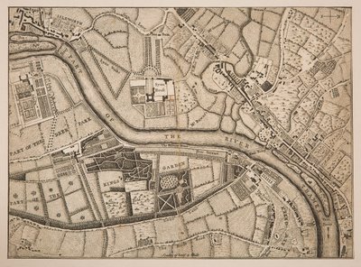 Plán Richmond, Syon a Kew od Unknown artist