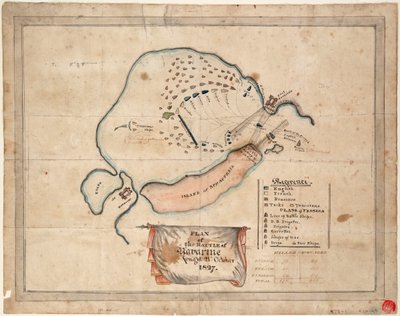 Plán bitvy u Navarina, 21. října 1827 od Unknown artist