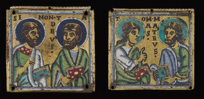 Plaque pair: Simon a Tadeus a Thomas a Matthew od Unknown artist