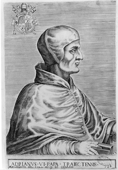 Papež Adrien VI. (1459 - 1523). od Unknown artist