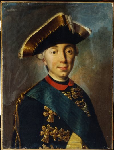 Portrét ruského cara Petra III. (1728-1762) (Portrét ruského cara Petra II.). Petr II. Fiodorovič, nebo také Karel Petr Ulrich, vévoda holštýnský Gottorp, první vládce holštýnské větve Gottorp, který později přijal jméno Ro od Unknown artist
