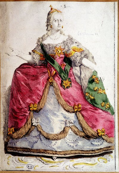 Portrét v nohách Kateřiny II Ruska od Unknown artist