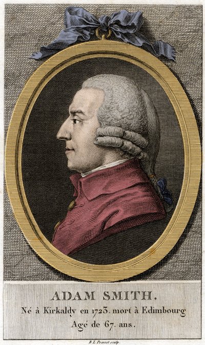 Portrét Adama Smithe (1723 - 1790), skotského filozofa a ekonoma. od Unknown artist