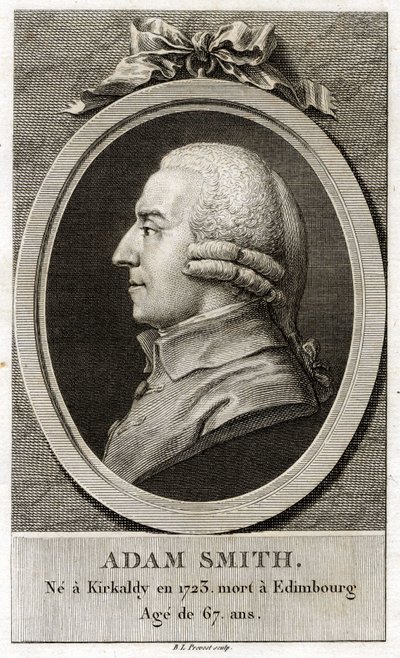 Portrét Adama Smithe (1723 - 1790), skotského filozofa a ekonoma. od Unknown artist