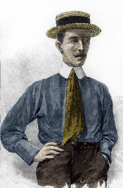 Portrét Alberta Santose-Dumonta (1873-1932), brazilského leteckého umělce. od Unknown artist