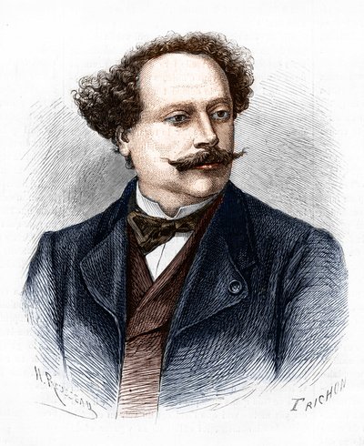 Portrét Alexandra Dumase Jr. (1824-1895), francouzského spisovatele. od Unknown artist