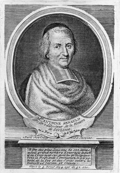 Portrét Antoina Arnaulda dit le Grand Arnauld (1612-1694), francouzského kněze, teologa, filozofa a matematika, člena jansenistů. od Unknown artist