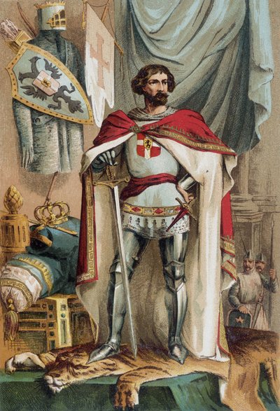 Portrét Baudouina I., latinského císaře Orientu (1171-1206), se stal císařem Konstantinopole účastí na čtvrté křížové výpravě. Aussie známý jako Baudouin IX z Flander (nebo Baudouin VI z Hainaut) od Unknown artist