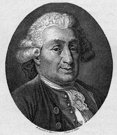 Portrét Carla Goldoniho (1707 - 1793) italský autor komiksů. Rytina 19. století od A. Locatelliho od Unknown artist
