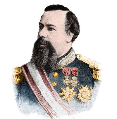 Portrét Karla III Grimaldiho (1818-1889), prince z Monaka (1856-1889). v „The Illustrous World“ z 21. září 1889. od Unknown artist