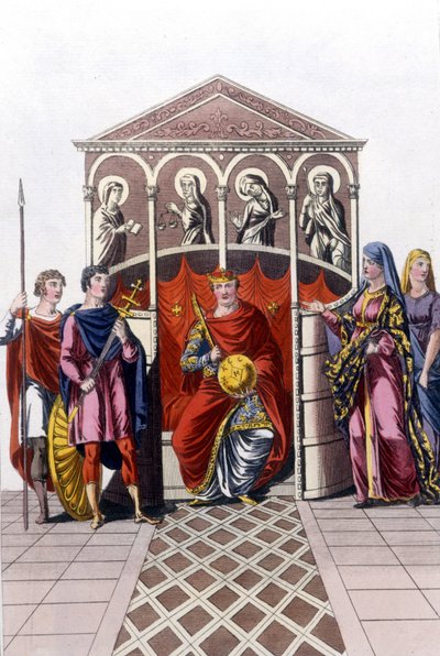 Portrét Karla II. Holohlavého (823 - 877), francouzského krále od Unknown artist