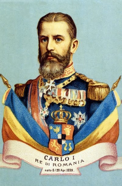 Portrét Karla I. (Carol I) (1839-1914), krále Rumunska. Chromolitografie 19. století od Unknown artist