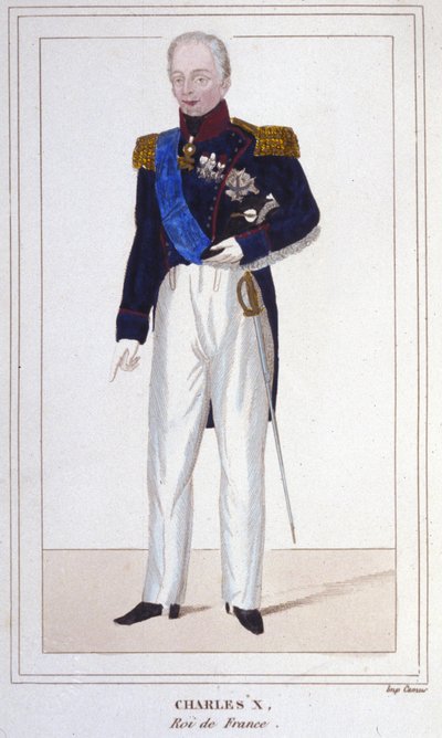 Portrét Karla X., francouzského krále (1757 - 1836), rytina z roku 1830 od Unknown artist