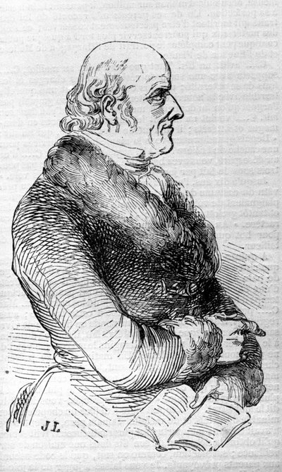Portrét Christiana Hahnemanna (1755 - 1843), zakladatele lékaře homeopatie. Rytina 19. století. od Unknown artist