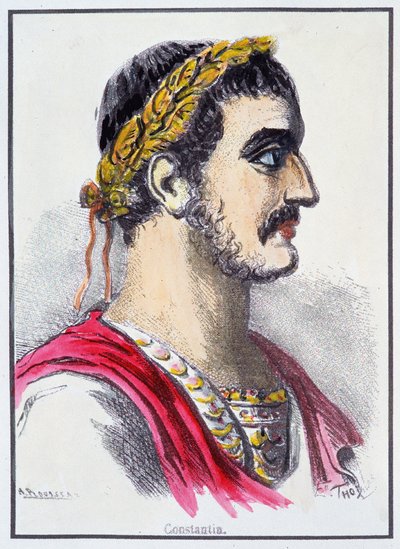 Portrét Konstantina, římského císaře od Unknown artist