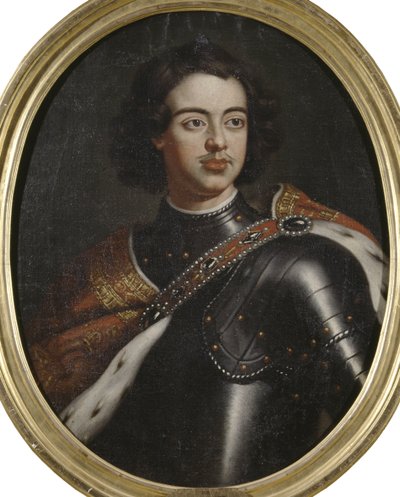 Portrét císaře Petra I. Velikého (1672-1725), Anonym . Olej na plátně. Rozměr: 77 x 61 cm. Národní muzeum Stockholm od Unknown artist