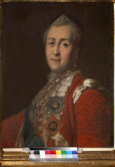 Portrét císařovny Kateřiny II (1729-1796), Anonym. Olej na plátně, druhá polovina 18. stol., Státní muzeum A.S. Puškin, Moskva od Unknown artist