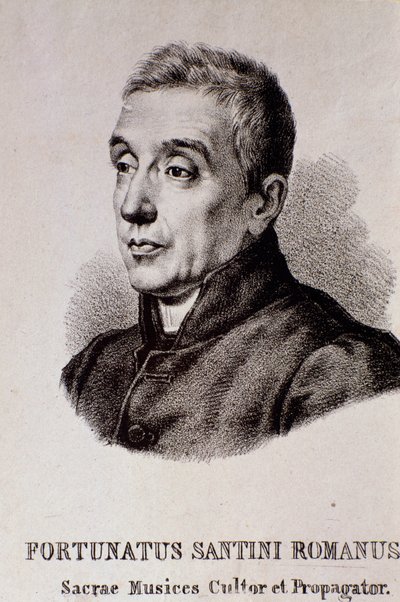 Portrét Fortunata Santiniho (rytina) od Unknown artist