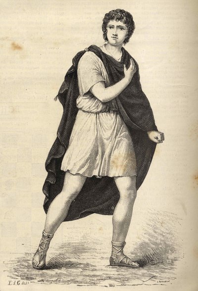 Portrét Francois-Josepha (Francois Joseph) Talma (1763-1826), francouzský herec. Rytina 19. století. od Unknown artist