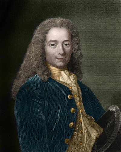 Portrét Francois-Marie Aroueta, dit Voltaire (1694 - 1778), francouzského spisovatele a filozofa. od Unknown artist