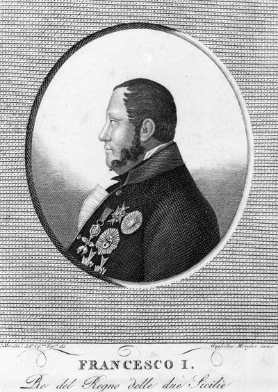 Portrét Francoise 1. (1777-1830), krále dvou Sicílií. od Unknown artist