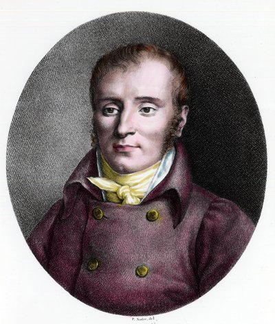 Portrét Francoise Xaviera Bichata (1771 - 1802), francouzského lékaře. Rytina 18. století. Soukromá sbírka. od Unknown artist