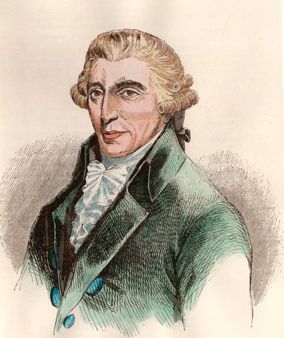 Portrét Franze Josepha Haydna (1732 - 1809), rakouského skladatele. Rytina 18. století. Soukromá sbírka. od Unknown artist