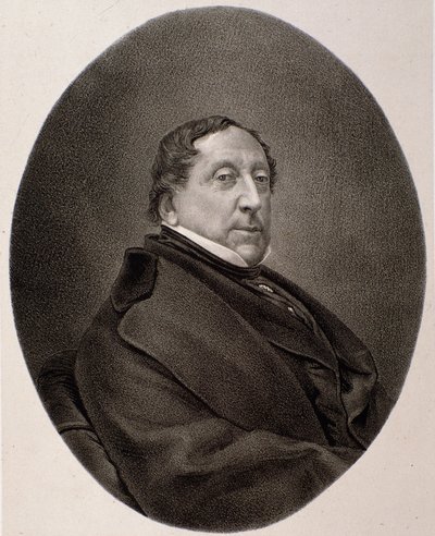 Portrét Gioacchina Rossiniho (rytina od Unknown artist