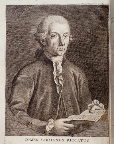 Portrét Giordana Riccatiho (rytina) od Unknown artist
