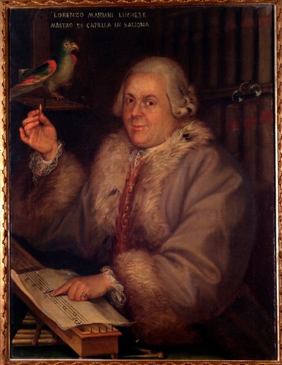 Portrét Giovanniho Lorenza Marianiho, italského skladatele (malba od Unknown artist